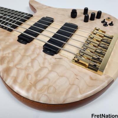 Fodera Imperial Elite 6-String Bass Single Cut Quilted Maple Mahogany Neck-Thru 11.5lbs I61484N image 8