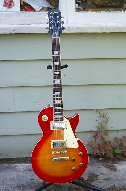 Korean made Epiphone Les Paul Standard plus Top 2003 Cherry Burst