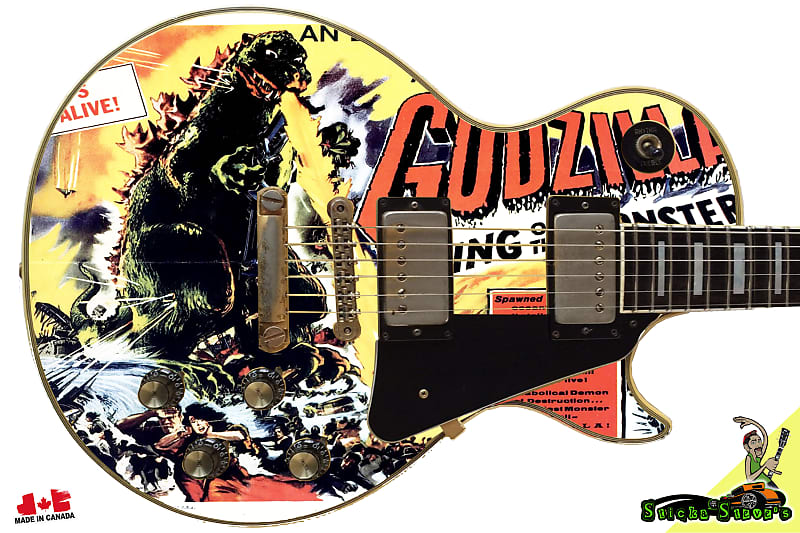 Sticka Steves Guitar Skin Axe Wrap Re-skin Vinyl Decal DIY Godzilla King of Monsters 212 image 1