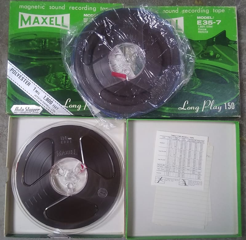 Maxell E35-7 7 1800ft 1/4 reel tape - QTY: 4