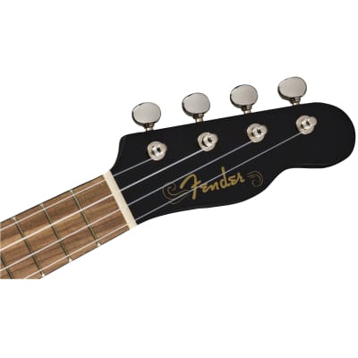 Fender Venice Soprano Uke Ukulele, Walnut Fretboard, Black image 5
