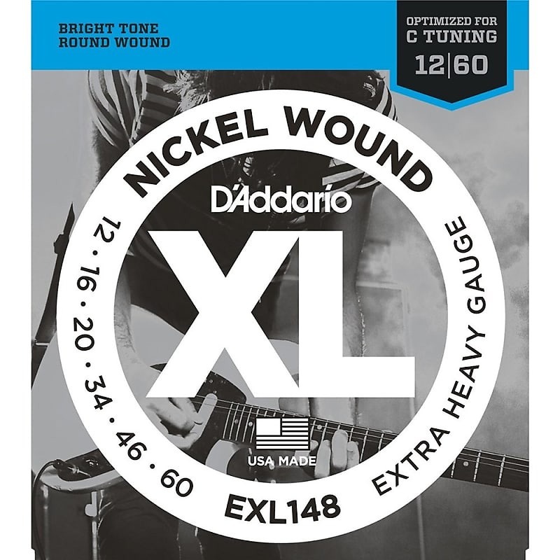 D'Addario EXL148 Nickel Wound Extra-Heavy Electric Guitar Strings (12-60) image 1