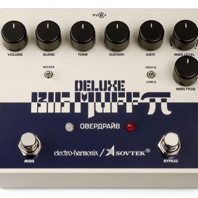Electro-Harmonix Sovtek Deluxe Big Muff Pi Distortion/Sustainer Guitar Effect Pedal for sale