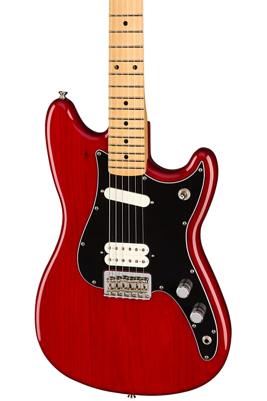 Fender Player Duo-Sonic HS Electric Guitar Maple FB, Crimson Red Transparent image 1