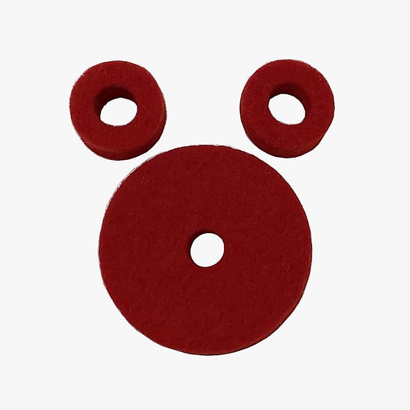 Ahead AWFRHH Red Wool Cymbal Felts HiHat Pack (1x SEAT, Reverb