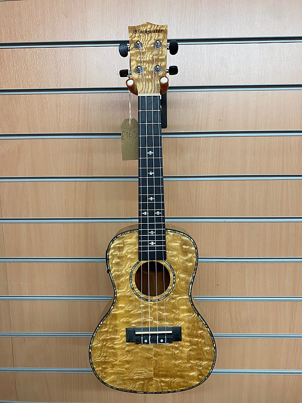 Blackwater YWU YQ24 EQ Quilted Ash Concert Ukulele Reverb