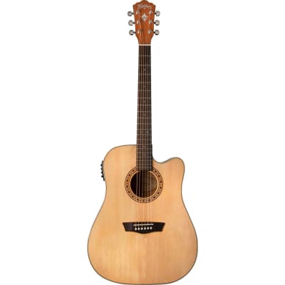 Washburn W-2021 Dreadnought Solid Quilted Ash Top Acoustic Guitar 