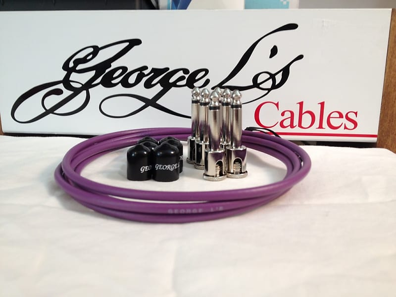 George L's 155 Guitar Pedal Cable Kit .155 Purple / Black / Nickel - 6/6/6 image 1