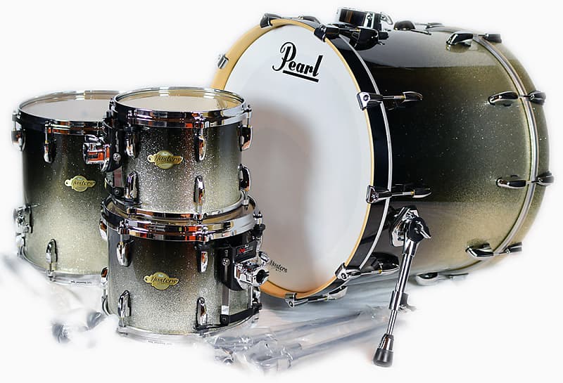 Pearl Masters Custom Maple MCX924FP Black Sparkle