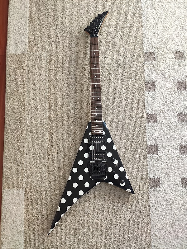 Very Rare Grover Jackson Randy Rhoads RR Polka Dot Flying V