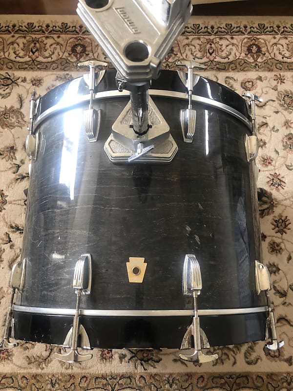 1980s Ludwig Maple Bass Drum Charcoal Shadow | Reverb