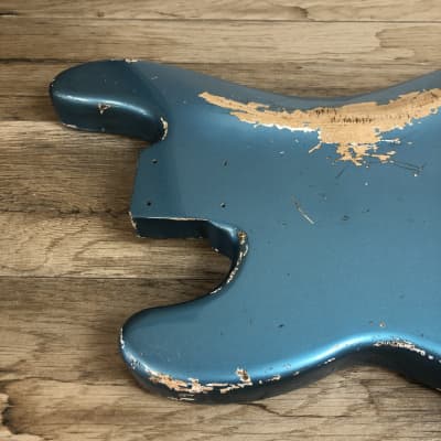 FRANCHIN Jupiter bass guitar body Relic Aged Lake Placid Blue Metallic 100% Nitro Lacquer Alder P-Bass type Made in Italy - Stock piece #20650425 image 14