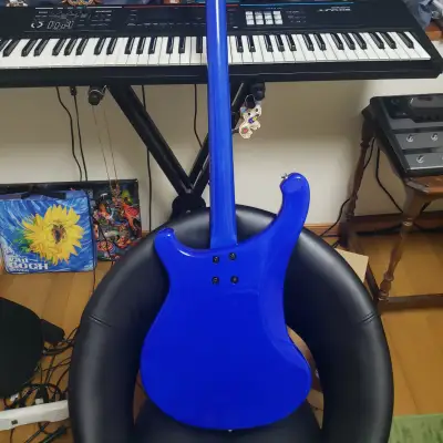 Burny by Fernandes Groovy BRB-65 Bass Guitar - Blue | Reverb