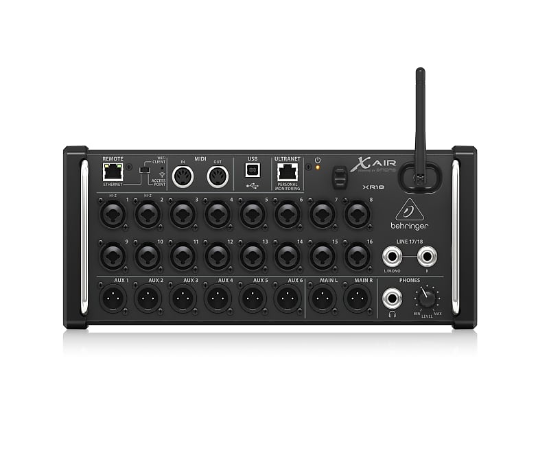 Behringer XR18 18-Channel, 12-Bus Digital Mixer for iPad/Android Tablets with 16 Programmable Midas Preamps, Integrated Wifi Module and Multi-Channel USB Audio Interface image 1