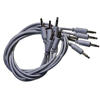 Black Market 30" 3.5mm Modular Synthesizer Patch Cable - 5-Pack, Grey image 2