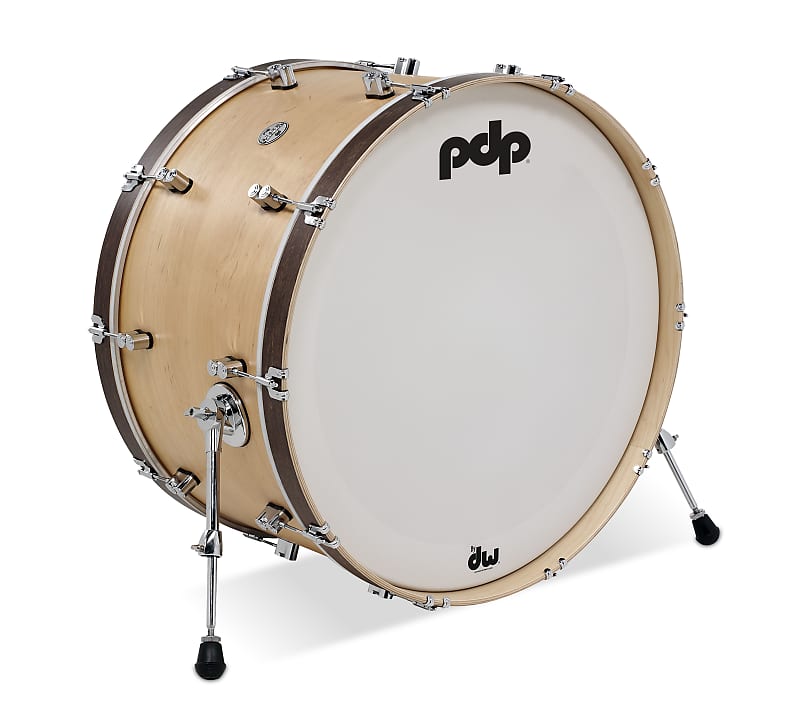 PDP Concept Classic 26" Bass Drum Natural with Walnut Hoops image 1