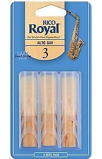 Rico Royal Tenor Sax Reeds, Pack of 3, Strength 2.5 image 1