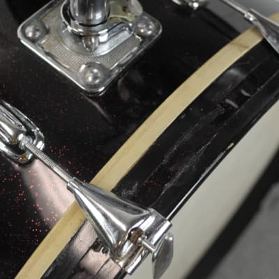 1965 Slingerland Gene Krupa Deluxe Black Sparkle Drum Set image 8