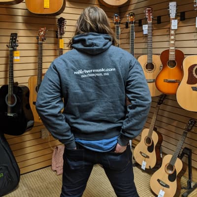 Mill River Music Pullover Hoodie 1st Edition Main Logo Unisex Ch Heather 3XL image 5