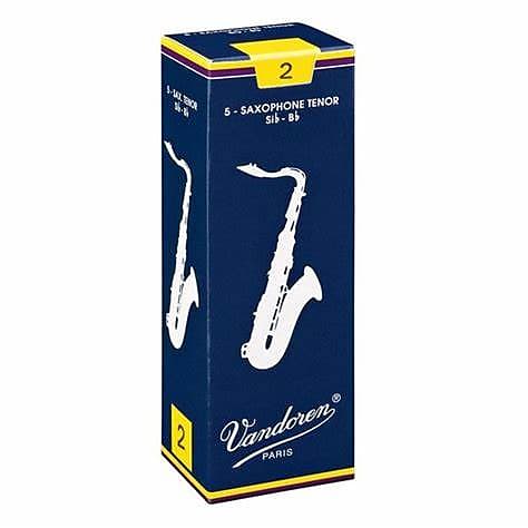 Vandoren SR222 - Traditional Tenor Saxophone Reeds Sib-Bb Strength 2.0 (5-pack) image 1