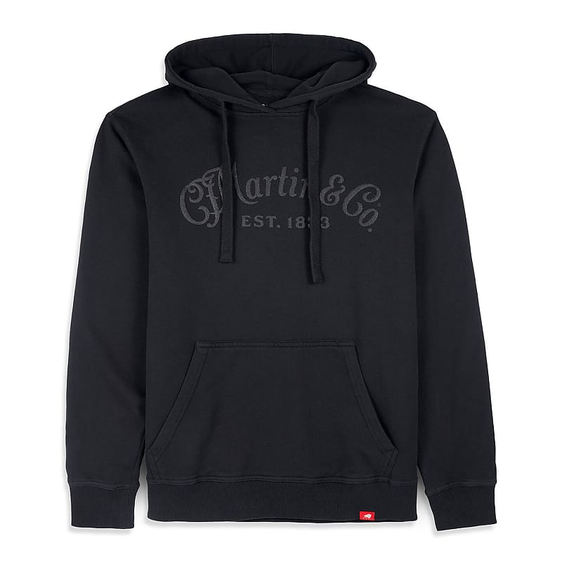 Mint Martin Tone On Tone Basic Logo Hoodie Sweatshirt, Black, XL Extra Large image 1