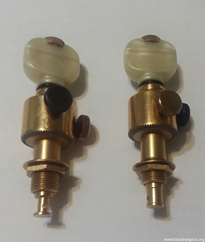 Gold Plated Banjo Tuners, Standard Keith Tuning Pegs