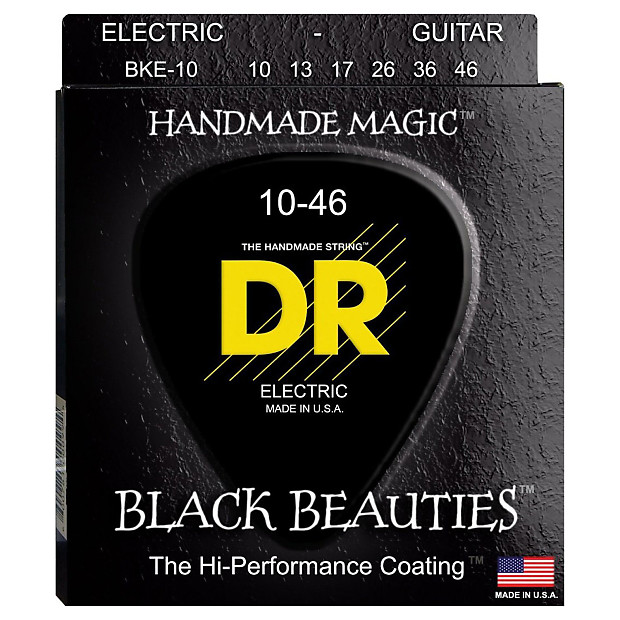 DR BKE-10 Black Beauties Coated Electric Guitar Strings - Medium (10-46) image 1
