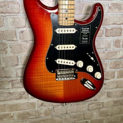 Fender Player Stratocaster Plus Top Electric Guitar - Aged Cherry Burst (Philadelphia, PA) image 3