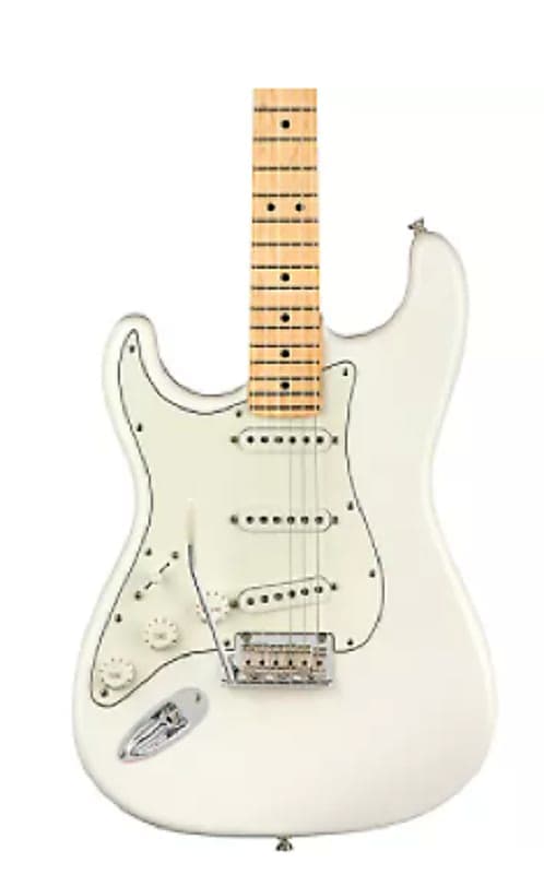 Fender Player Stratocaster Left-Handed Electric Guitar. Maple FB, Polar White image 1