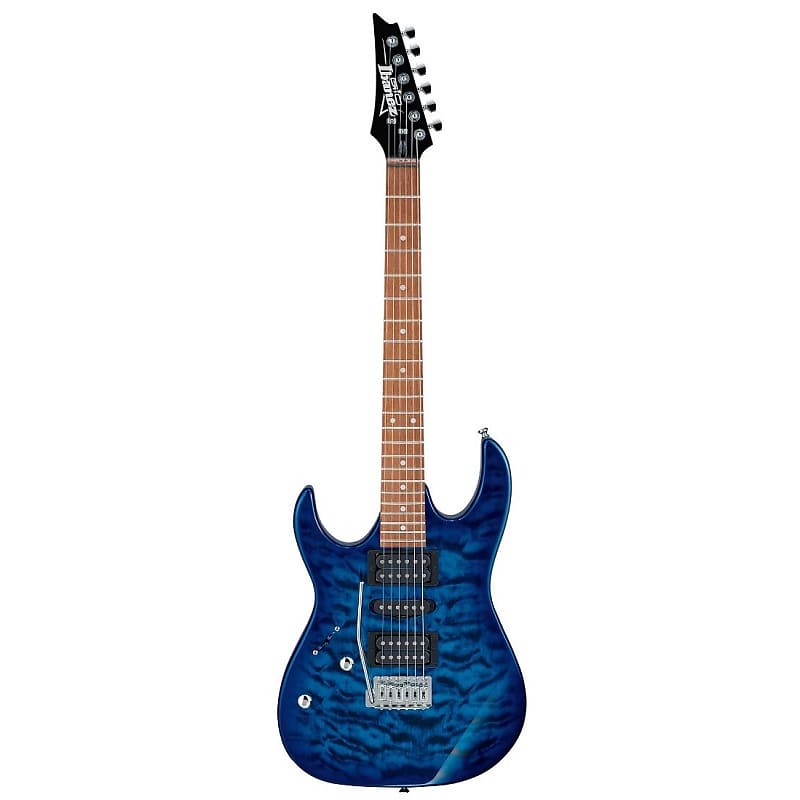 IBANEZ - GRX70QAL GIO TRANSPARENT BLUE BURST - Guitare électrique 6 cordes gaucher image 1