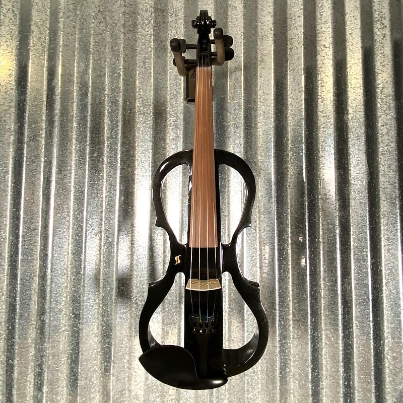 Stagg EVN X 4/4 Metallic Black Electric Violin with Bow & Case #1 | Reverb