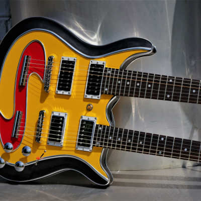 El Daga Lightshow Doubleneck 2000 Custom,  Robelli.  Art Collection Guitar.  Only one. Unique. Rare. image 4