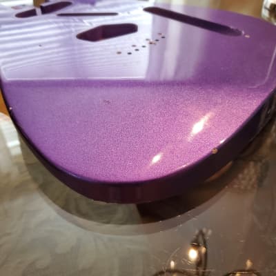 Bloomdoom nitro Telecaster body 2021 - Crown Royal Purple Relic Tele body image 4
