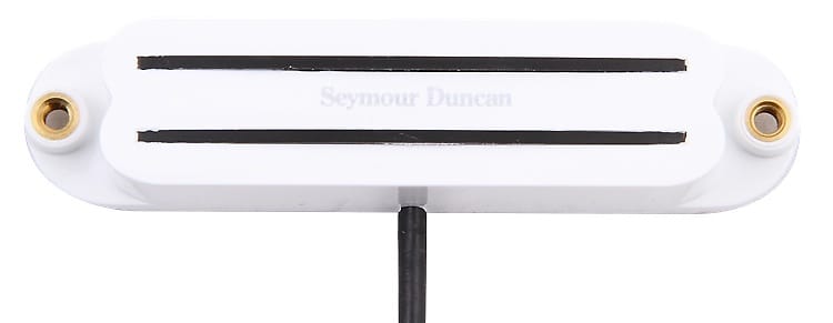 Seymour Duncan SCR-1n Cool Rails Neck Strat Single Coil Sized Humbucker Pickup - White image 1