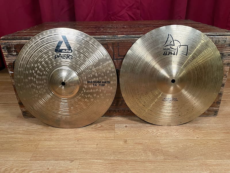 14" Paiste Alpha HiHat Cymbal Pair 836g/1202g Reverb