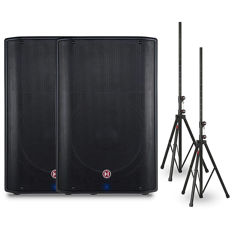 Harbinger Package with VARI V2215 600W 15" Powered Speakers Reverb