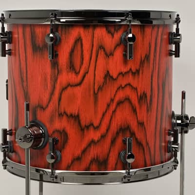 Sonor 22/10/12/15" SQ2 Medium Beech Drum Set - Fiery Red w/ Black Chrome Hardware image 21