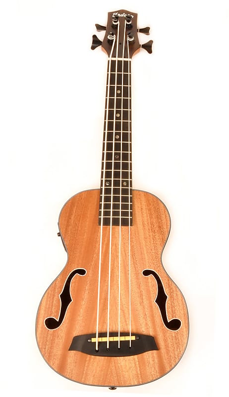 Hadean Bass Uke UKB-200 FH Ukulele with Steel Strings Fret Holes and Mahogany Wood image 1