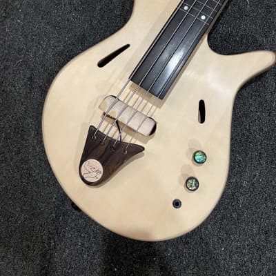 Benevolent Bass Cinque 4 String Fretless Upright Electric Bass 2023 - White Spruce/ Alder image 2
