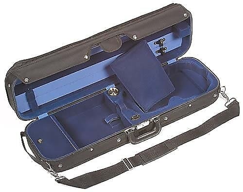Bobelock 16002 4/4 Violin Oblong Suspension Case Black Ext/Blue Velvet Interior image 1