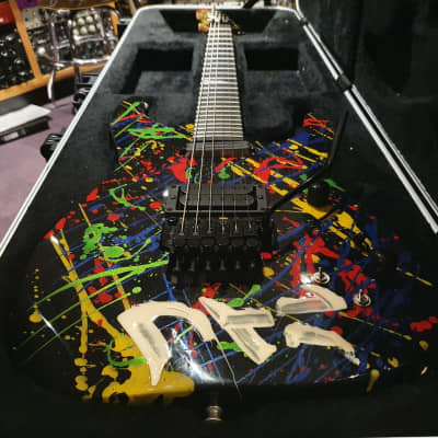 Jackson USA Custom Shop Def Leppard Tour Played Phil Collen Hand-Painted Splatter Signed Guitar PC1 image 7