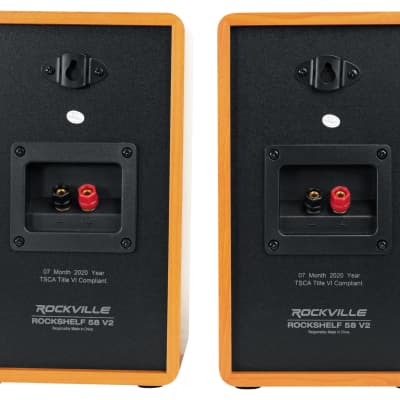 Pair Rockville RockShelf 58C 5.25" Home Bookshelf Speakers+Adjustable Stands image 8