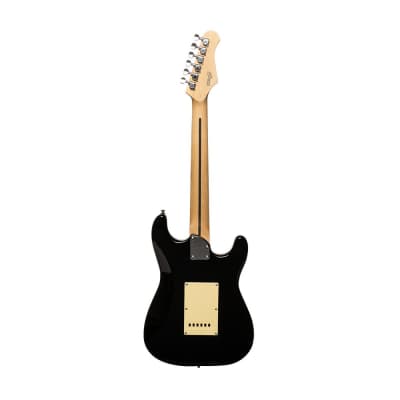 Stagg Left-Handed 3/4 Electric Guitar - Brilliant Black - SES-30 BK 3/4LH image 2