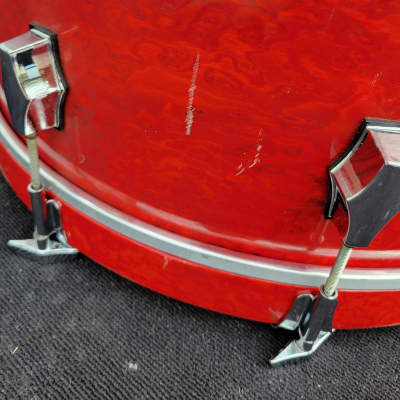Fibes Austin Era 22x18 Bass Drum - Red Birds Eye - (C003-13) image 14