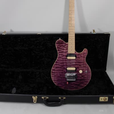 2011 Ernie Ball Music Man Axis Quilt Top Trans Purple Finish Electric Guitar w/HSC image 1