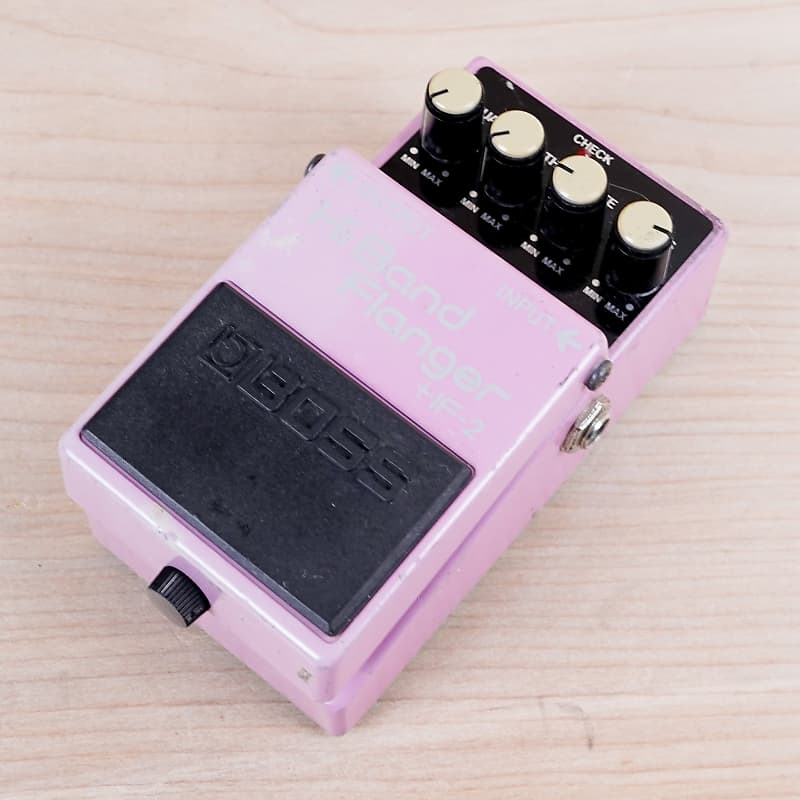 Boss HF-2 Hi Band Flanger (Green Label) 1989 Pink | Reverb Czechia