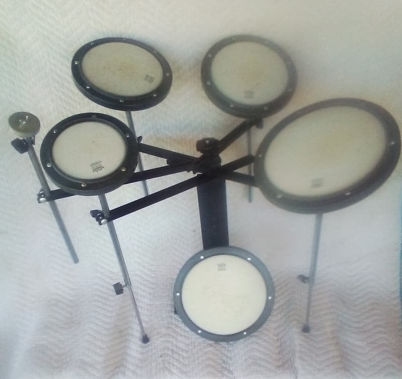 Remo Practice Pad Drum Set 1980's 5 Piece + Cymbal Stand Reverb