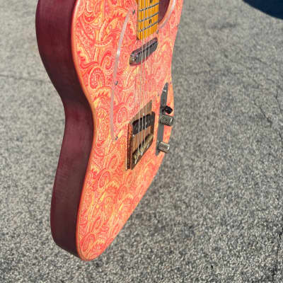 Custom Pink Paisley Relic Telecaster - Partscaster tele with gig bag image 6