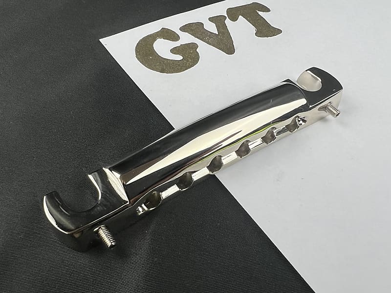 Golden Gate M-134 Mandolin Tailpiece - Nickel - UK