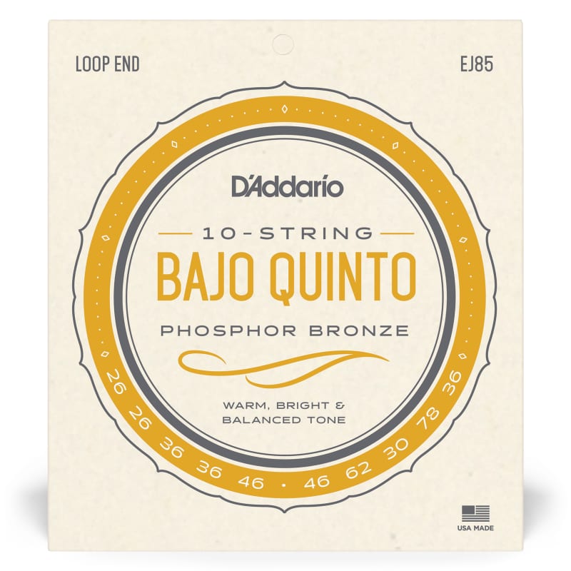 Photos - Strings DAddario D'Addario EJ85 Bajo Quinto, 10-String, Phosphor Bronze  new 